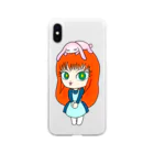 紫キャベツのウサギを被った女の子 Soft Clear Smartphone Case