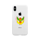 まめるりはことりのラブリーコザクラインコ【まめるりはことり】 Soft Clear Smartphone Case