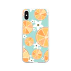 TinyMiry(タイニーミリー)の【オレンジ詰め合わせ】爽やか柄物柑橘系 Soft Clear Smartphone Case