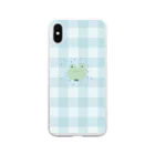 ポケットにビスケット🍪の緑がすきなかえる Soft Clear Smartphone Case