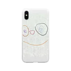 まことの自己満足ショップのママの似顔絵スマホケース Soft Clear Smartphone Case