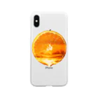 BOMB！！！　made by etの夕陽オレンジ Soft Clear Smartphone Case