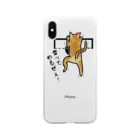 Yamadatinkuの猫　にゃんこ　茶トラ『頑張る』 Soft Clear Smartphone Case