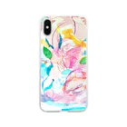 coaiの花のイロ Soft Clear Smartphone Case