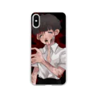 頭痛の血塗れくん Soft Clear Smartphone Case