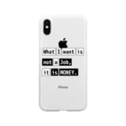 猫JCT.のWhat I want is not a job, it is money. Soft Clear Smartphone Case