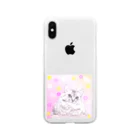 マロマロのおすましニャンコ Soft Clear Smartphone Case