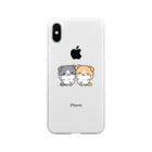 DECORのはちわれスコちゃん　なかよしver. Soft Clear Smartphone Case