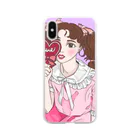 Pinkpopのピンクだらけの女の子 Soft Clear Smartphone Case