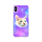 ぽめもものスペースキャット〜宇宙猫 Soft Clear Smartphone Case