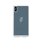 rilybiiのかすみ草 くすみブルー Soft Clear Smartphone Case