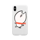 けちゃっぷごはんのお店のマフラーねこ Soft Clear Smartphone Case