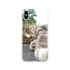 モアイのねこ Soft Clear Smartphone Case