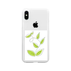 Office one-gridのleaf Soft Clear Smartphone Case