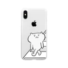 けちゃっぷごはんのお店の横断する猫さん Soft Clear Smartphone Case