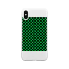 こんなの欲しいをご提供！ADの日本：市松模様緑 Soft Clear Smartphone Case