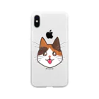 コナカマ通販SUZURI支店の三毛猫ちゃん Soft Clear Smartphone Case