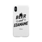 グラフィンのビールアンド枝豆 Soft Clear Smartphone Case