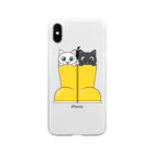 アクセルスタイルの可愛い長靴ねこ Soft Clear Smartphone Case