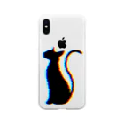 MizuriのGlitch Cat (猫グッズパーカーetc) Soft Clear Smartphone Case