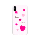 Mona♡ChirolのLove and Peace Soft Clear Smartphone Case