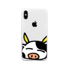 onomeacutetroのushi-face phone case ソフトクリアスマホケース