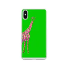 searchase(sachiyo.s)のanimal-blooming キリン Soft Clear Smartphone Case