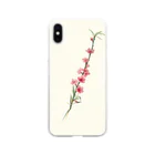 夜間遊泳のボタニカル　花柄　植物　絵画プリント Soft Clear Smartphone Case