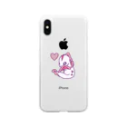 ドラゴンとダイナソーの【恥ずかしがり屋のドラゴン】 Soft Clear Smartphone Case