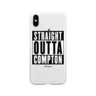 DRIPPEDのSTRAIGHT OUTTA COMPTON- ストレイト・アウタ・コンプトン- ソフトクリアスマホケース