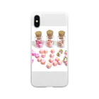 sayacaハンドメイドショップのおりがみサイコロの瓶詰め【桜】 Soft Clear Smartphone Case