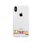 DSRN shopの仲良しの三匹犬 Soft Clear Smartphone Case