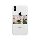 ゆい＠ymemilの白バラ Soft Clear Smartphone Case