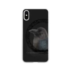 野鳥生活のハシブトガラス幼鳥（★寄付） Soft Clear Smartphone Case