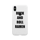 Taicho ShopのROCK AND ROLL RAMEN Soft Clear Smartphone Case