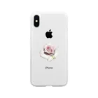 dogroseの薄紫の薔薇のグッズ Soft Clear Smartphone Case