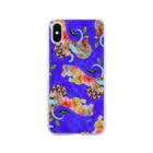 made blueのSumatra-Chocolate-Tiger design Soft Clear Smartphone Case