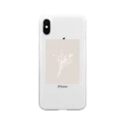 rilybiiのbouquet pink beige Soft Clear Smartphone Case