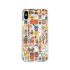 mugny shopのぎゅうぎゅう(こっくりカラー) Soft Clear Smartphone Case