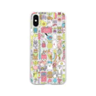 mugny shopのぎゅうぎゅう(パステルカラー) Soft Clear Smartphone Case