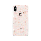 mugny shopのぎゅうぎゅう(赤い線)  Soft Clear Smartphone Case