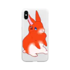 朱色 兎角🍁🐰のうさ兎角 Soft Clear Smartphone Case