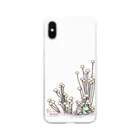 小さなおみやげやさん（SUZURI支店）のきのこと小人と時々カエル（えのき茸） Soft Clear Smartphone Case