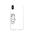 動物イラストのモルモット Soft Clear Smartphone Case