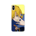 霙-みぞれ-のMZRyellow Face Soft Clear Smartphone Case