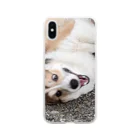 コーギーショップの変顔なコーギー犬ロック Soft Clear Smartphone Case