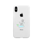 片目くんの猫ぼっち Soft Clear Smartphone Case