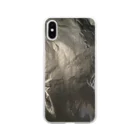 no-nuのただただシルバー Soft Clear Smartphone Case