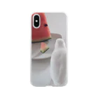 あさみのオリジナルグッズやさんの文鳥サイズに切られたスイカを見て絶望する文鳥 Soft Clear Smartphone Case