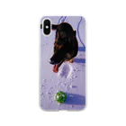 狂気のいぬ屋さんの雪と玩具と犬 Soft Clear Smartphone Case